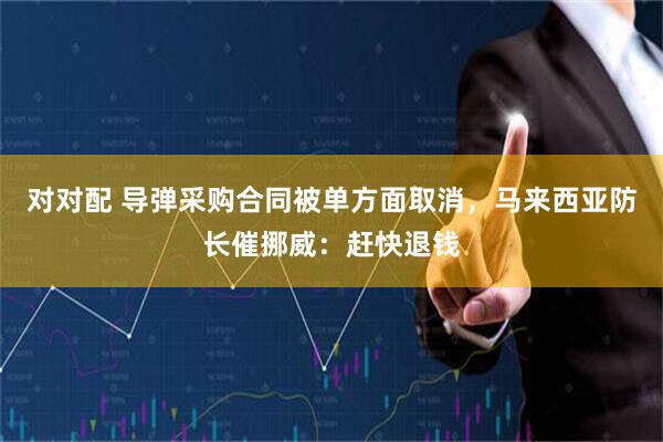 对对配 导弹采购合同被单方面取消，马来西亚防长催挪威：赶快退钱